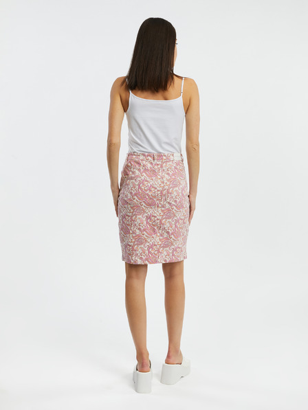Orsay Rosa gemusterter Damen-Denimrock ORSAY