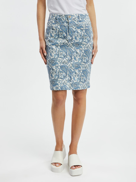 Orsay Blaue gemusterter Damen-Denimrock ORSAY