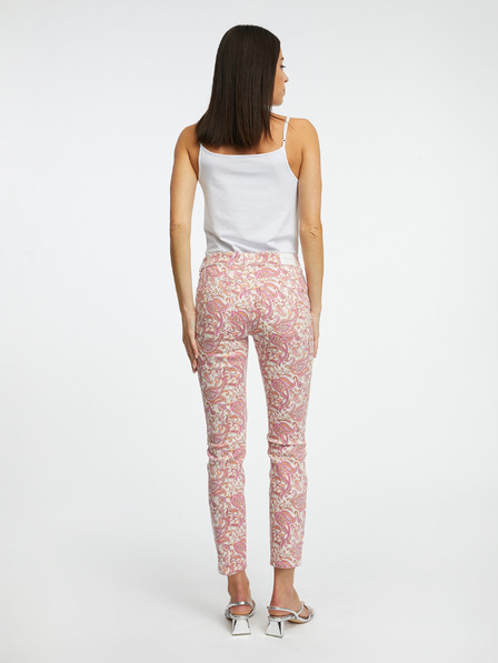 Orsay Pinke gemusterte Slim Fit Jeans Damen ORSAY