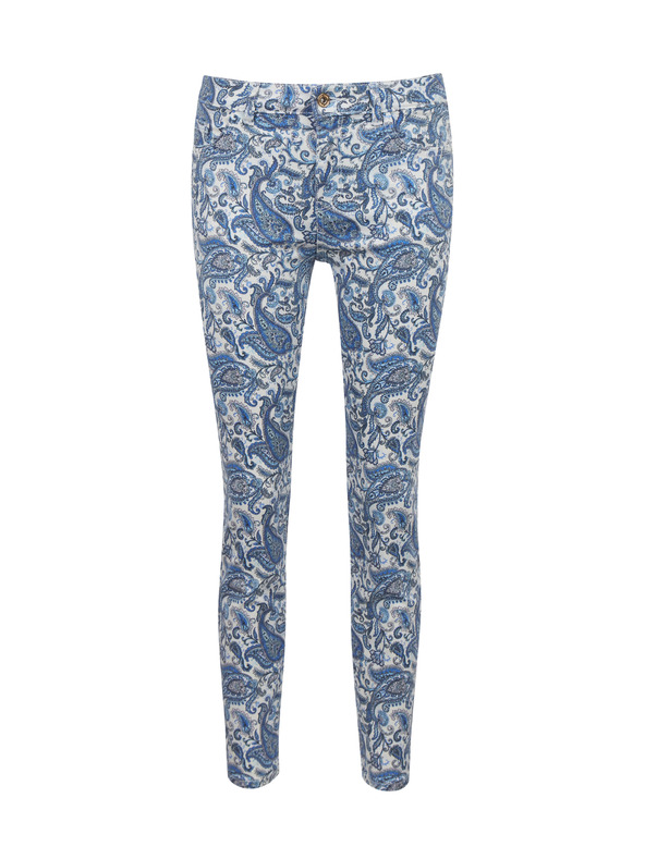 Orsay Blaue gemusterte Damen Slim Fit Jeans ORSAY