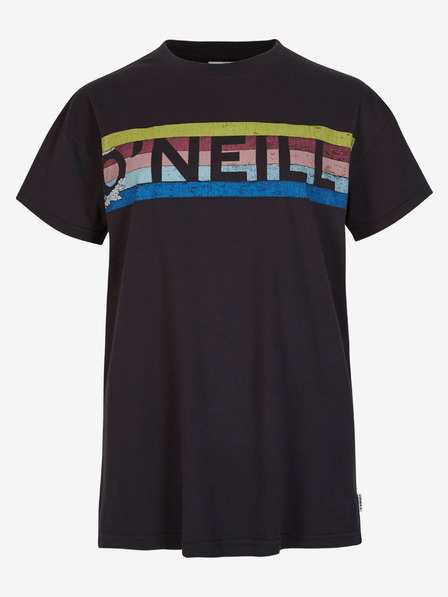 O'Neill Schwarzes bedrucktes Damen T-Shirt O'Neill CONNECTIVE GRAPHIC LONG TSHIRT