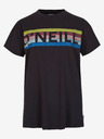 O'Neill Schwarzes bedrucktes Damen T-Shirt O'Neill CONNECTIVE GRAPHIC LONG TSHIRT