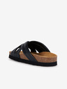 Geox Schwarze Damen Leder Hausschuhe Geox
