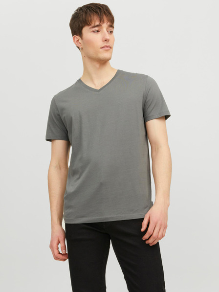 Jack & Jones Graues Herren Basic T-Shirt Jack & Jones Organic