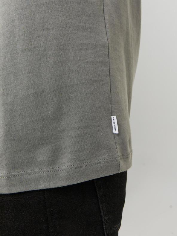 Jack & Jones Graues Herren Basic T-Shirt Jack & Jones Organic
