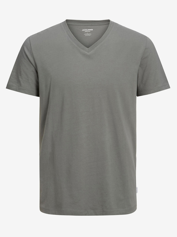 Jack & Jones Graues Herren Basic T-Shirt Jack & Jones Organic