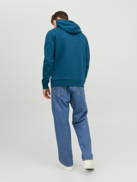 Jack & Jones Blauer Jack & Jones Logo-Kapuzenpullover für Herren