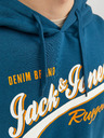 Jack & Jones Blauer Jack & Jones Logo-Kapuzenpullover für Herren