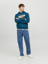 Jack & Jones Blauer Jack & Jones Logo-Kapuzenpullover für Herren