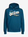 Jack & Jones Blauer Jack & Jones Logo-Kapuzenpullover für Herren