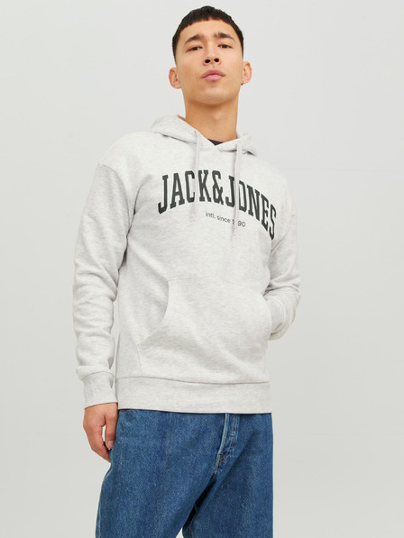 Jack & Jones Hellgrauer Herren-Kapuzenpullover Jack & Jones Josh