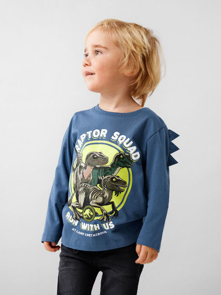 name it Blaues Langarm-T-Shirt für Jungen, Name: Jinus Jurassic