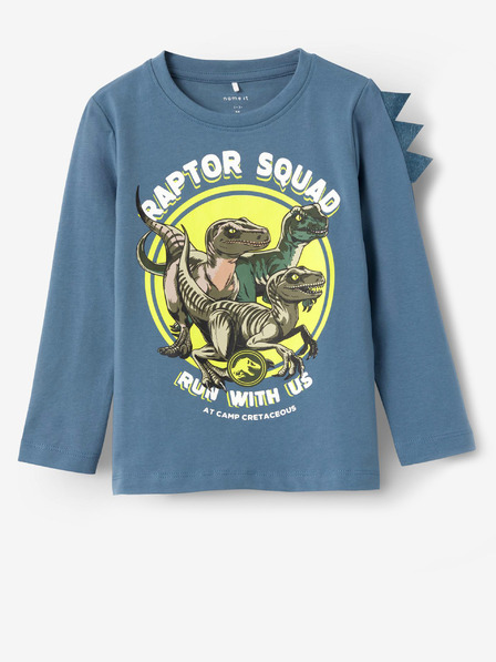 name it Blaues Langarm-T-Shirt für Jungen, Name: Jinus Jurassic