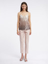 Orsay Beigefarbenes Damen-Pailletten-Top ORSAY