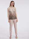 Orsay Beigefarbenes Damen-Pailletten-Top ORSAY