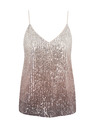 Orsay Beigefarbenes Damen-Pailletten-Top ORSAY