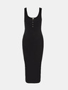 Pieces Schwarzes ärmelloses Midikleid Pieces Kitte