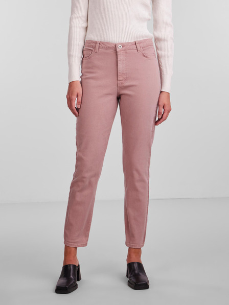 Pieces Rosa Damenjeans mit verkürzter Passform Pieces Kesia