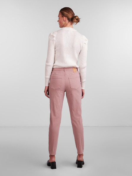 Pieces Rosa Damenjeans mit verkürzter Passform Pieces Kesia