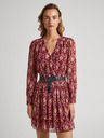 Pepe Jeans Rotes gemustertes Damenkleid Pepe Jeans Gala