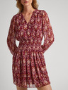 Pepe Jeans Rotes gemustertes Damenkleid Pepe Jeans Gala