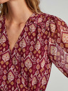 Pepe Jeans Rotes gemustertes Damenkleid Pepe Jeans Gala