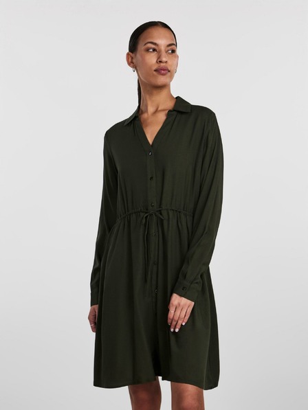 Pieces Dunkelgrünes Shirtkleid für Frauen Pieces Nova