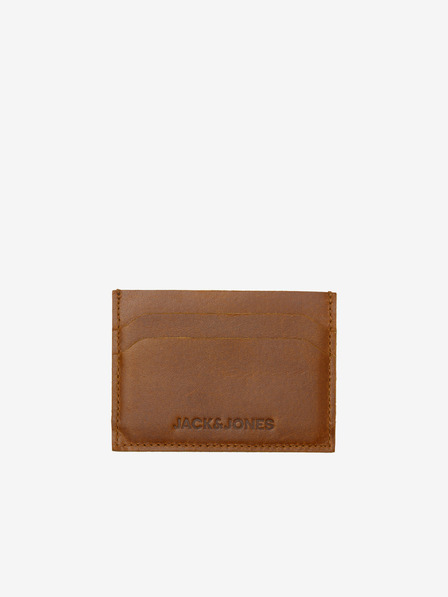 Jack & Jones Braunes Herren-Kreditkartenetui aus Leder Jack & Jones Side
