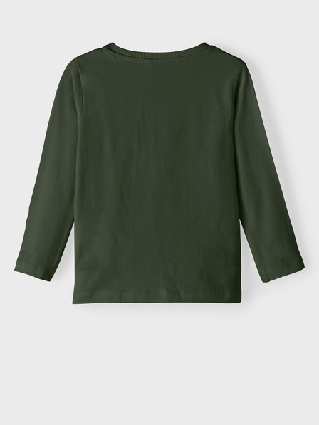 name it Dunkelgrünes Jungen-T-Shirt mit langen Ärmeln namens Vux