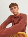 Jack & Jones Brick Herren Langarm-Strickpolohemd Jack & Jones Blaigor