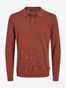 Jack & Jones Brick Herren Langarm-Strickpolohemd Jack & Jones Blaigor