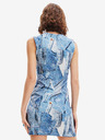 Desigual Blaues Desigual Denam Gemustertes Minikleid für Damen