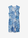 Desigual Blaues Desigual Denam Gemustertes Minikleid für Damen