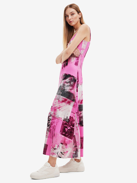 Desigual Desigual Cretona Rosa Gemustertes Maxikleid für Damen