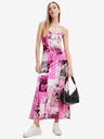 Desigual Desigual Cretona Rosa Gemustertes Maxikleid für Damen