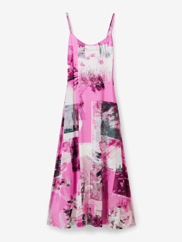 Desigual Desigual Cretona Rosa Gemustertes Maxikleid für Damen