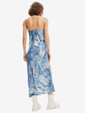 Desigual Blaues gemustertes Maxikleid für Damen Desigual Mississippi