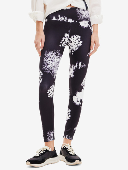 Desigual Weiße und schwarze gemusterte Damen-Leggings Desigual Agnes