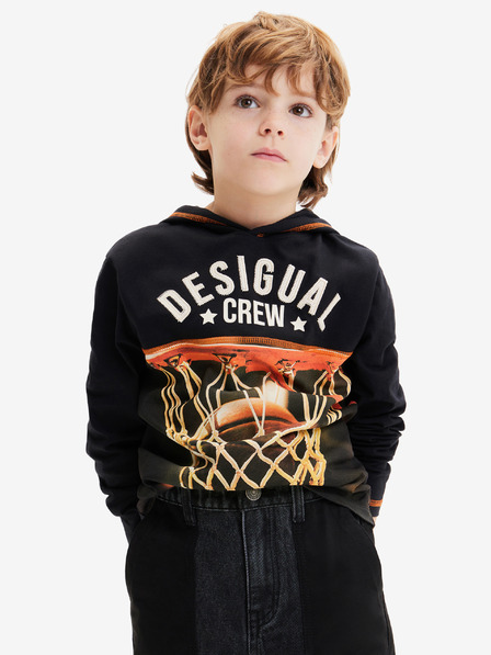 Desigual Schwarzer Jungen-Kapuzenpullover Desigual Jordan