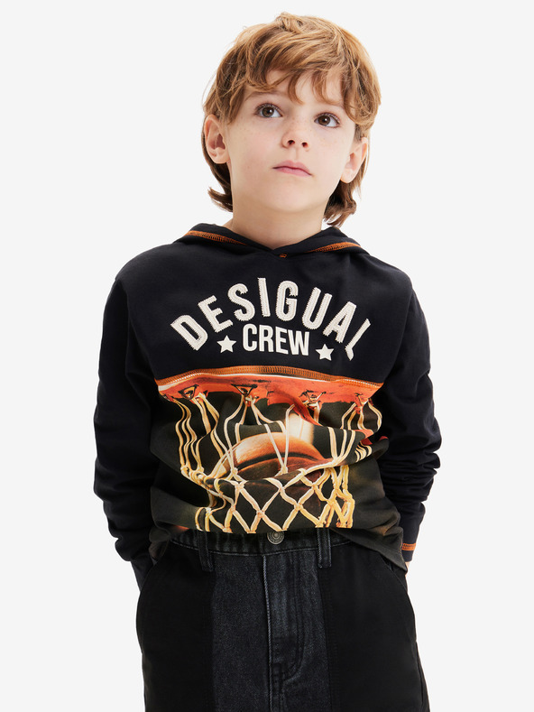 Desigual Schwarzer Jungen-Kapuzenpullover Desigual Jordan