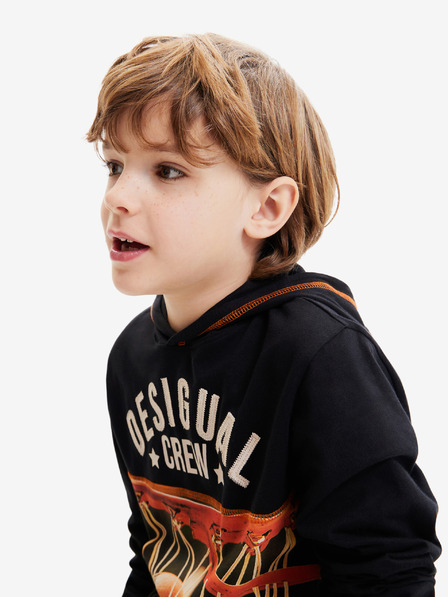Desigual Schwarzer Jungen-Kapuzenpullover Desigual Jordan