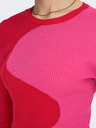 ONLY Rot und Rosa Gemusterter Damenpullover ONLY Polly