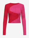 ONLY Rot und Rosa Gemusterter Damenpullover ONLY Polly