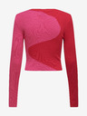 ONLY Rot und Rosa Gemusterter Damenpullover ONLY Polly