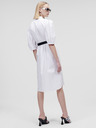 Karl Lagerfeld Weißes Damen-Hemdkleid KARL LAGERFELD