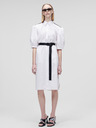 Karl Lagerfeld Weißes Damen-Hemdkleid KARL LAGERFELD