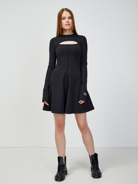 Versace Jeans Couture Schwarzes Versace Jeans Couture Transparentes Kleid