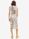 Desigual Beigefarbenes gemustertes Damen-Midikleid Desigual News