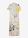Desigual Beigefarbenes gemustertes Damen-Midikleid Desigual News