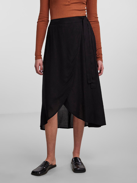 Pieces Schwarzer Damen Wickelrock Pieces Tala